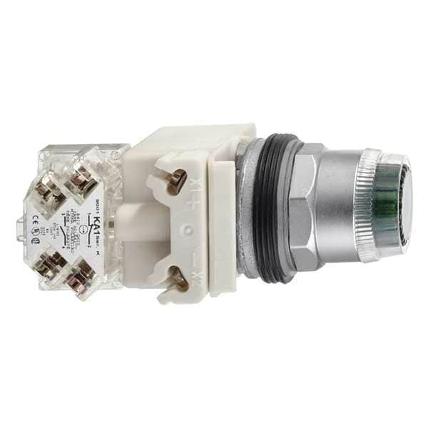 Illuminated Push Button, Flush, Momentary Action, Not Applicable Release, Illuminated, Green