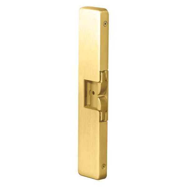 Electric Door Strike, Stainless Steel, Brass, For Use With: Rim Exit Device Includes: Spacer Plate
