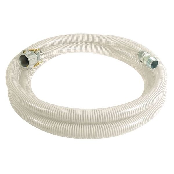 1-1/2" ID x 20 ft PVC Water Suction Hose 90 PSI Clear/WT