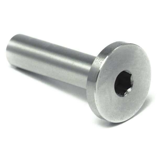 Binding Barrel, 1/4"-20, 1 in Brl Lg, 3/8 in Brl Dia, Stainless Steel Plain