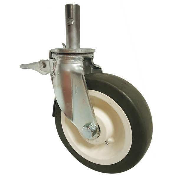 Scaffold Caster, Polyurethn, 10 in, 1500 lb