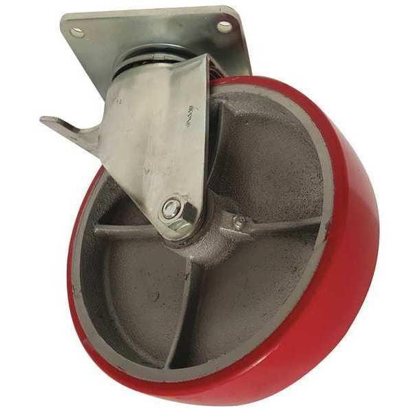 Scaffold Plate Caster, Polyurethn, 1000 lb