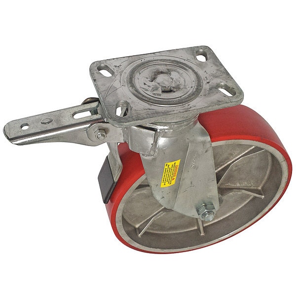 Scaffold Plate Caster, Polyurethn, 2300 lb