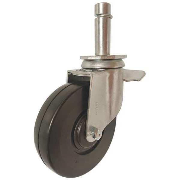 Scaffold Caster, Rubber, 5 in., 190 lb.