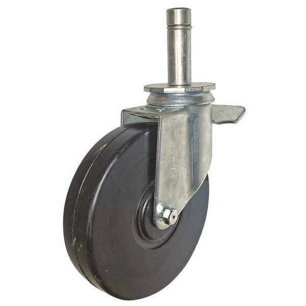 Scaffold Caster, Rubber, 6 in., 240 lb.