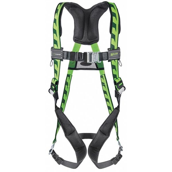 AirCore Full Body Harness, Quick Connect Buckles, Polyester, Green, Size S/M