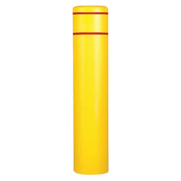 Post Sleeve, 60In H, Yellow with Red Tape
