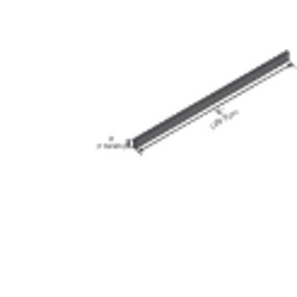 Work Surface Curb, Phenolic, Not Applicable Frame, 96 in L x Black