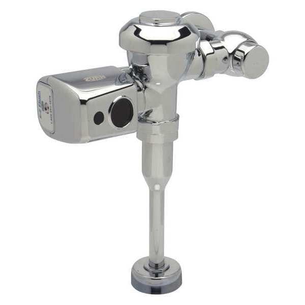 Urinal Automatic Flush Valve, 1 gpf gpf, Polished Chrome, 3/4 in, 3/4 in Spud Coupling