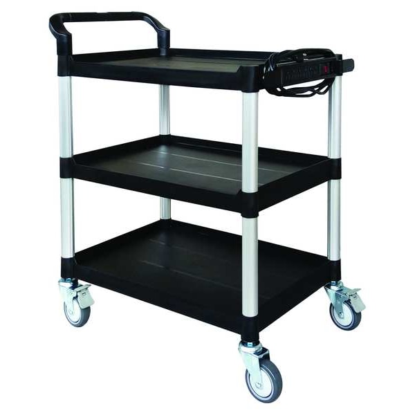 Cart, 37-3/16 in. Hx32-5/8 in. W, Black