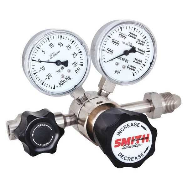High Purity Gas Regulator, Hydrogen Chloride; Hydrogen Sulfide, Two Stage, 0.825"-14 Inlet