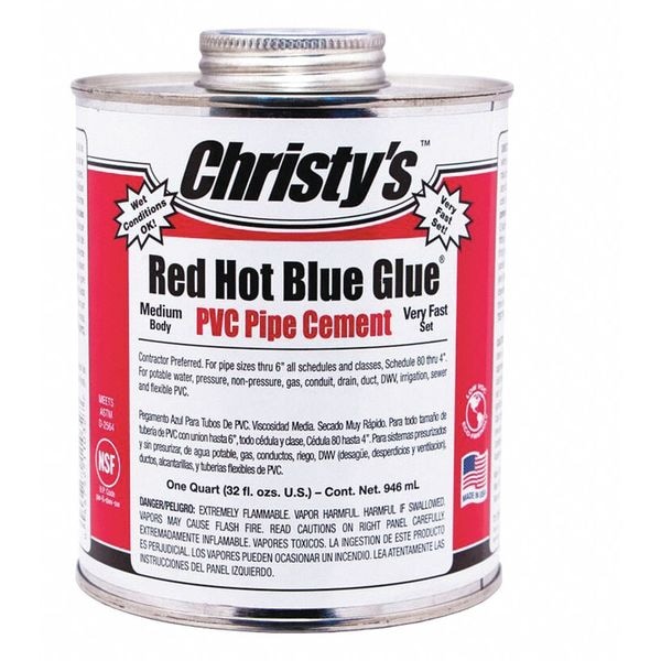 PVC Cement, Blue, 32 oz.