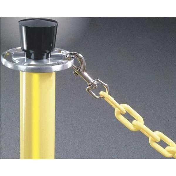 Plastic Chain, Yellow, Brass, 10 ft. L