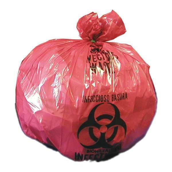 Biohazard Bags, 8 to 10 gal., Red, PK500