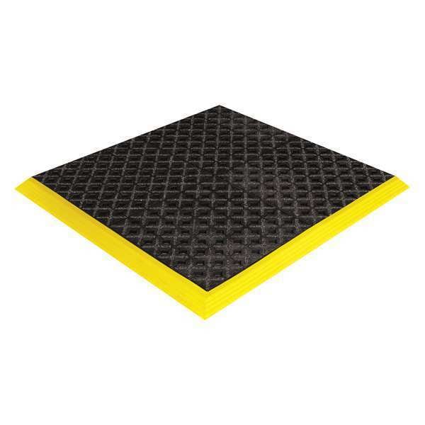 Drainage Mat, Nitrile, Grit, 3 ft 3 in W x 5 Ft L, Black