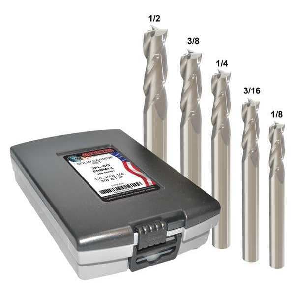 End Mill, 3 Flutes, Bright