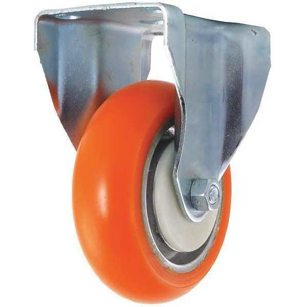 Rigid Plate Caster, Polyurethane, 400 lb.