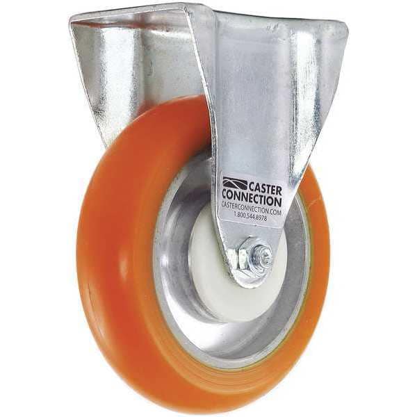 Rigid Plate Caster, Polyurethane, 450 lb.