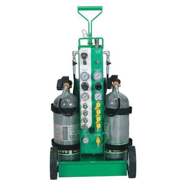 Air Cylinder Cart, Steel, Green