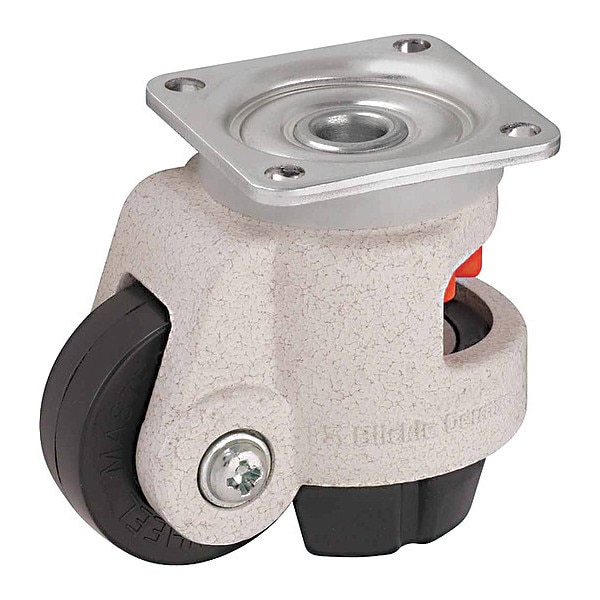 Leveling Caster, 2200 lb.Load, Black Wheel