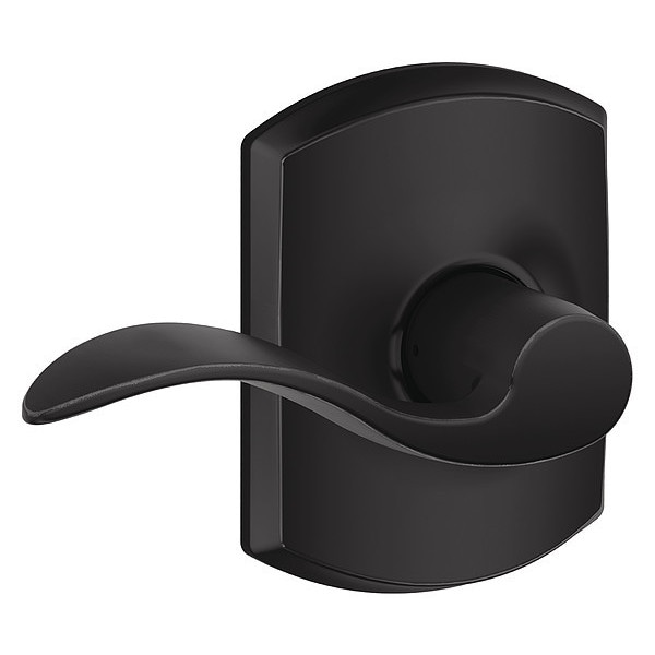 Lever Lockset, Black Powder Coat, Passage