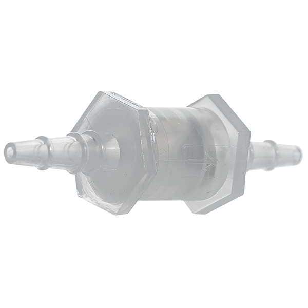 1/8" Tapers to 1/4" Barb Polypropylene Check Valve PK6