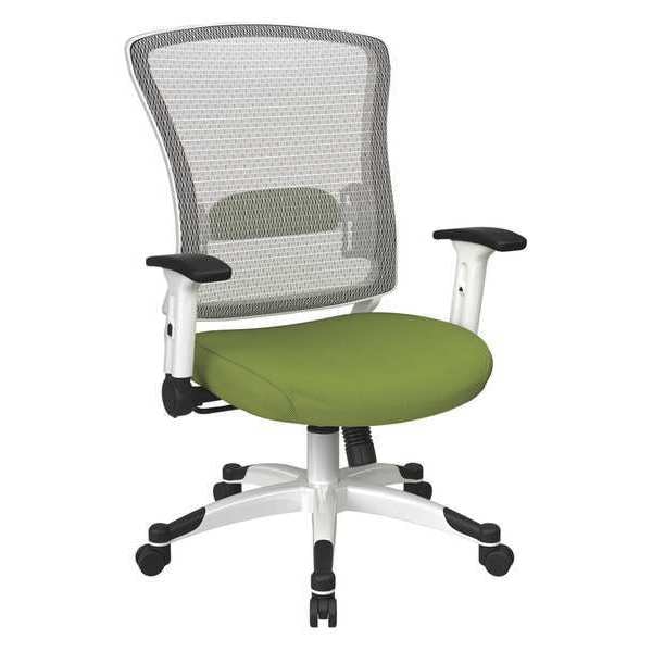 Managerial Chair Desk Chair, Adjustable Arms, 17-3/4" to 20-1/4" Height, Fabric, Green