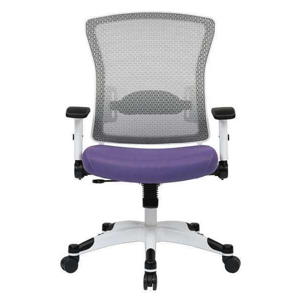 Managerial Chair Desk Chair, Adjustable Arms, 18-3/4" to 23" Height, Fabric, Purple