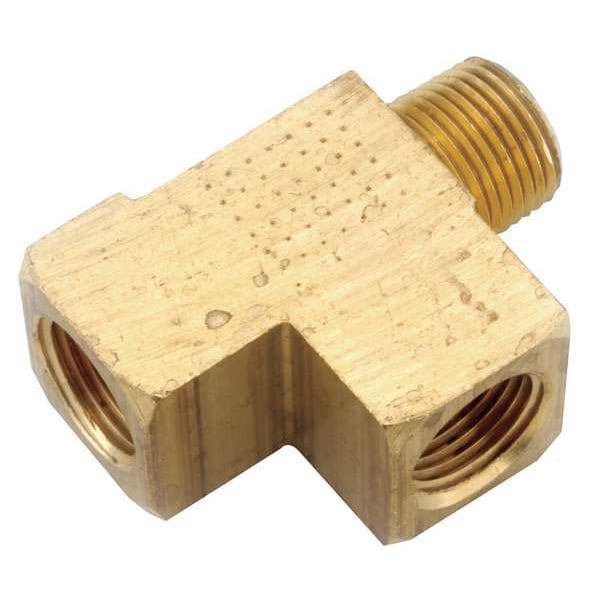 Tee Brass Tee, 1/2 in Female NPT X 1/2 in Male NPT