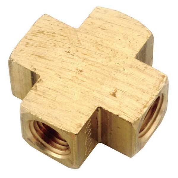 Cross Brass Cross, 1/4 in Female NPT X 1/4 in Female NPT