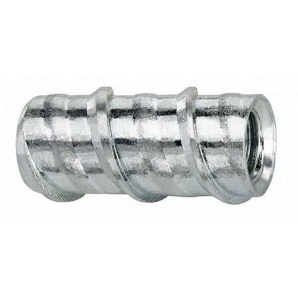 Self Locking Thread Insert, 29/32 in L, Carbon Steel, Zinc Plated, 50 PK