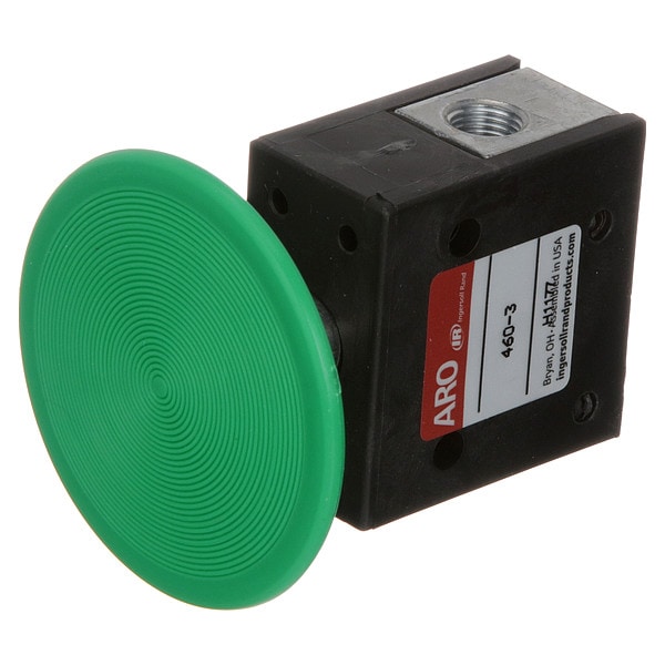 Manual Air Control Valve, Button, Green