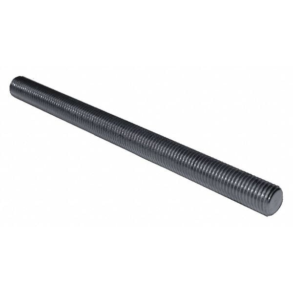 Fully Threaded Stud, 8-32, 6 in, Steel, Grade 8, Plain Finish, 25 PK