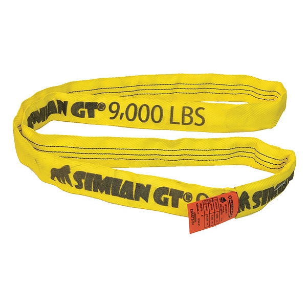 Round Sling, Endless, 1-1/8in. Dia, 10ft. L