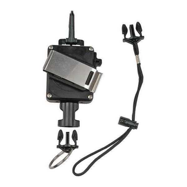 Radio Retractor, 36inL, Black, 1-1/8lb