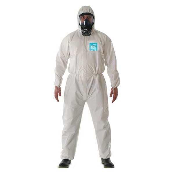 Hooded Coverall, Elastic, Bound, 2XL, PK25