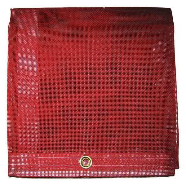 Standard Duty Tarp, 11 ft 8 in x 23 ft 6 in, 5 Mil, Red, Vinyl, Tear Resistant, UV Resistant