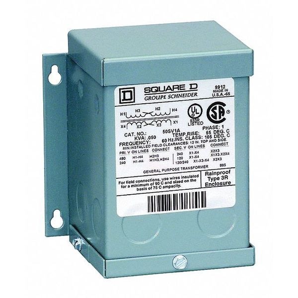 General Purpose Transformer, 3 kVA, NEMA 3R, 120/240V, 208V AC