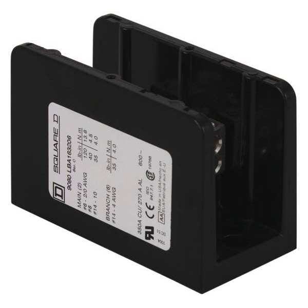 Power Distribution Block, Open, 1 Pole, 350 A Copper, 600 V AC/DC, Surface Mount