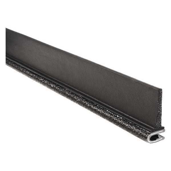 Trim Seal, EPDM, 250 ft Length, 1 9/16 in Overall Width, Style: Trim with a Top Flap