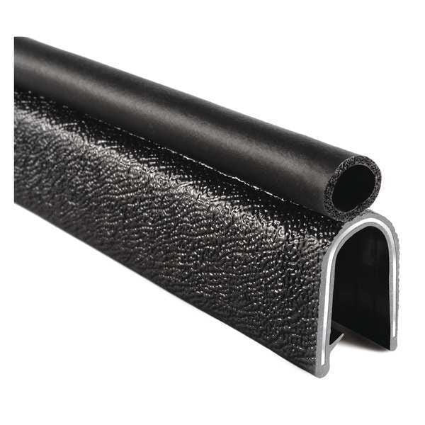 Trim Seal, EPDM, 25 ft Length, 1.437" Overall Width, Style: Trim with a Side Bulb