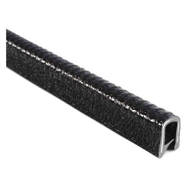 Edge Trim, PVC, Metal, 400 ft Length, 1/2 in Overall Width, Style: Edge Trim with Single Grip Tongue