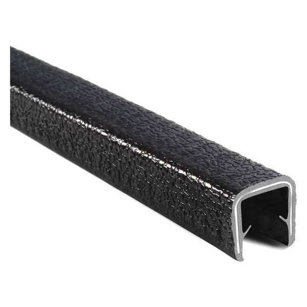 Edge Trim, PVC, Metal, 25 ft Length, 5/8 in Overall Width, Style: Edge Trim with Dual Grip Tongue
