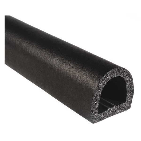 Rubber Seal, D-Shaped, 1"W x 125ft.
