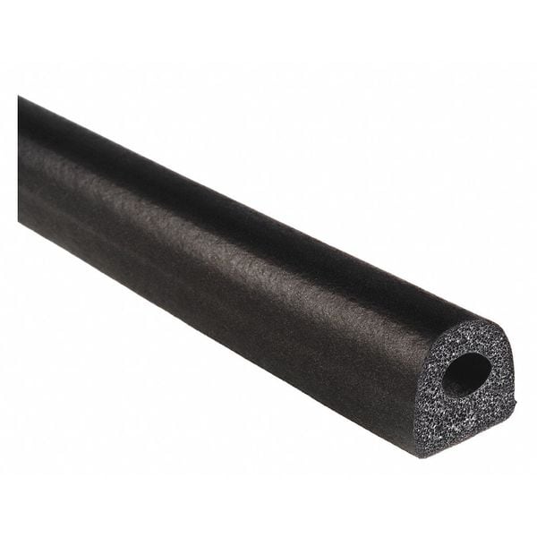 Rubber Seal, D-Shaped, 0.625"W x 100 ft.