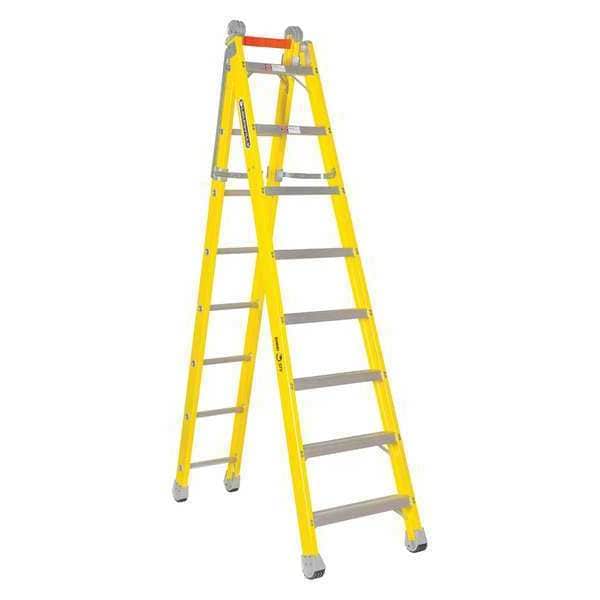 Multipurpose Ladder, Extension Ladder, Stepladder Configuration, 13 ft, Fiberglass