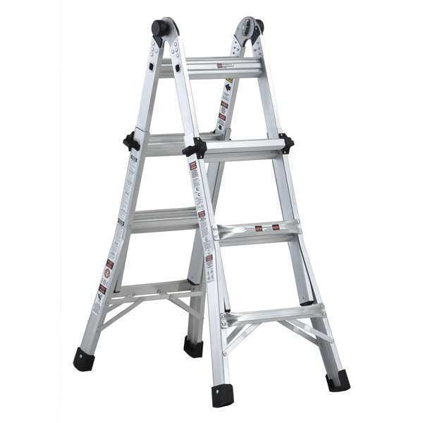 Multipurpose Ladder, Extension Ladder, Scaffold Ladder, Staircase Ladder, Stepladder Configuration