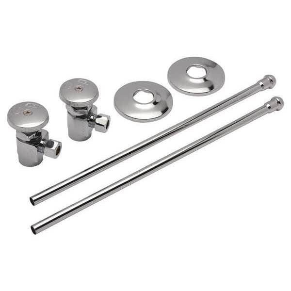 Angle Stop Valve, Chrome, 2-1/2 in. L