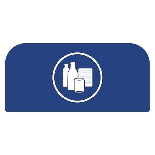 Recycle Label, 8-1/2"H x 1-25/32"W, Blue