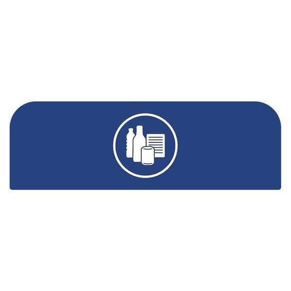 Recycle Label, 8-1/2"H x 1-25/32"W, Blue